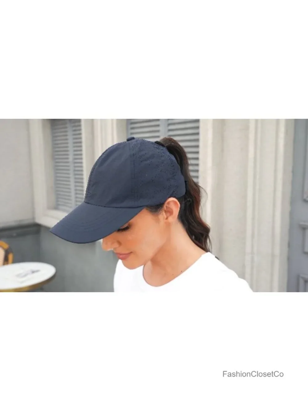 Ponytail Baseball Cap, Adjustable Criss Cross High Bun Quick Drying Trucker Hat